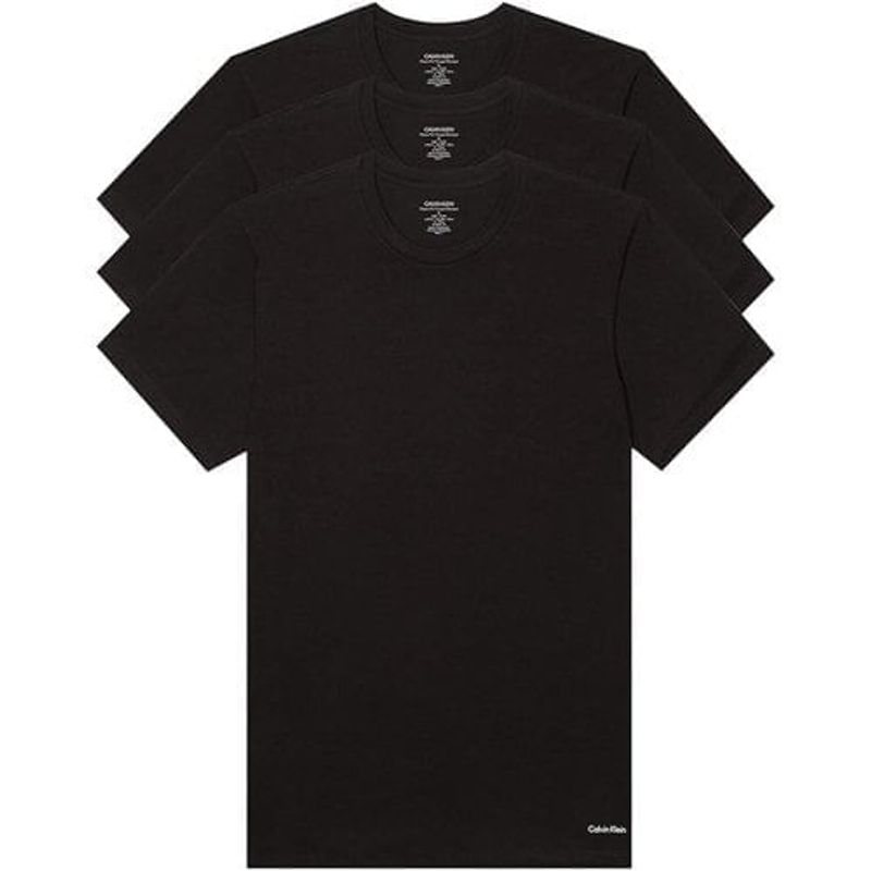 conjunto de camisetas calvin klein 3 peças preta xl a-bi