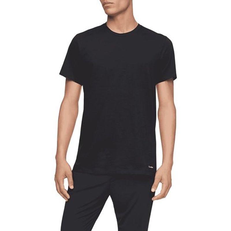 conjunto de camisetas calvin klein 3 peças preta xl a-bi