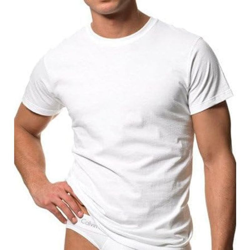 conjunto de camisetas calvin klein 3 peças branca g a-bi