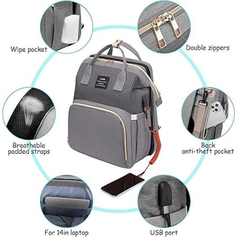 mochila multifuncional para fraldas bebê a-bi