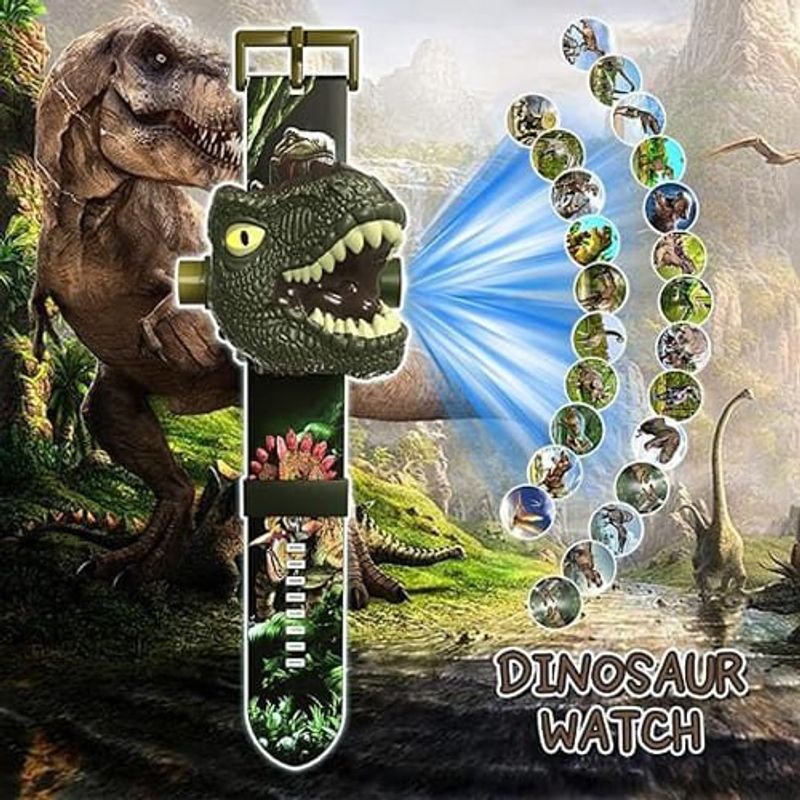 relógio infantil com projeção de dinossauro 24 padrões minda shintani a-bi