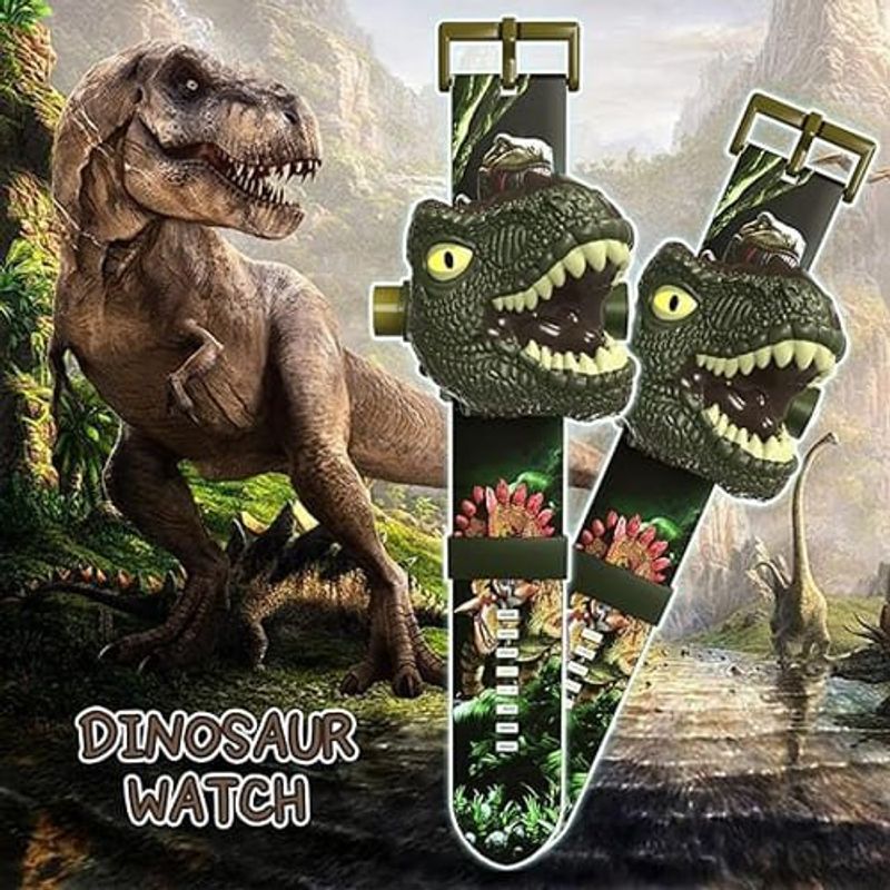relógio infantil com projeção de dinossauro 24 padrões minda shintani a-bi