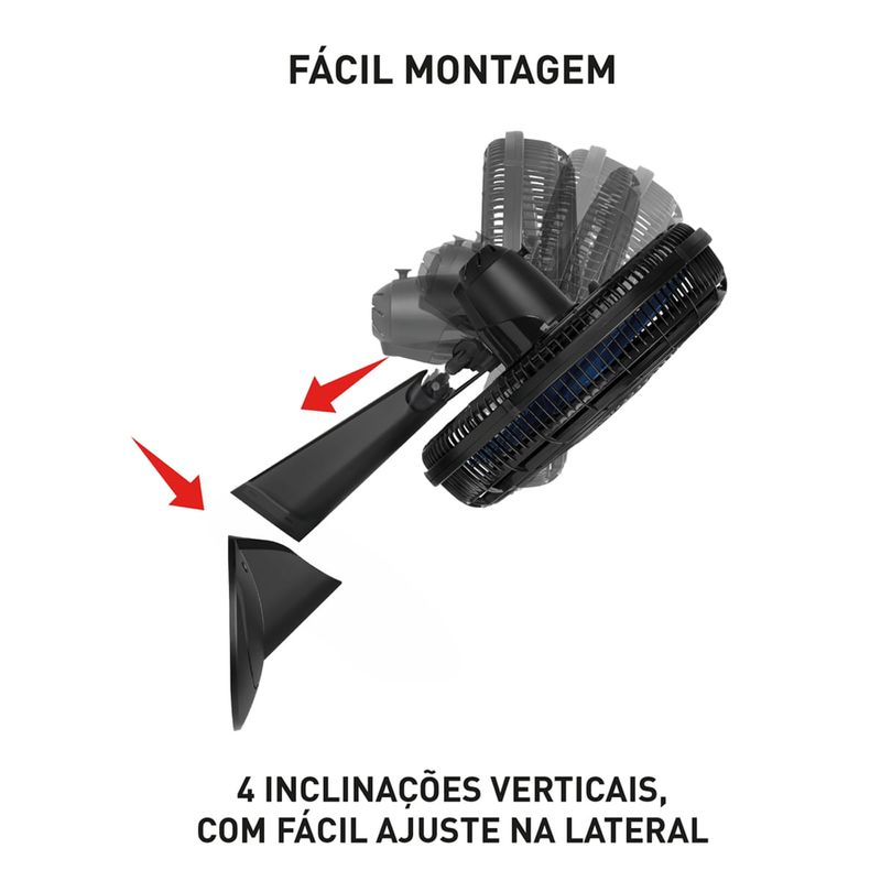 ventilador de parede 40cm arno xtreme preto ve3970b1