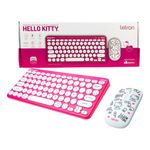 teclado e mouse wireless letron e bluetooth hello kitty (mp)