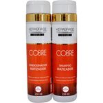 kit shampoo + condicionador kerabrasil gold cobre 250ml (mp)