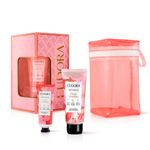 kit eudora instance frutas vermelhas hidratante 75ml + creme de mãos 30ml
