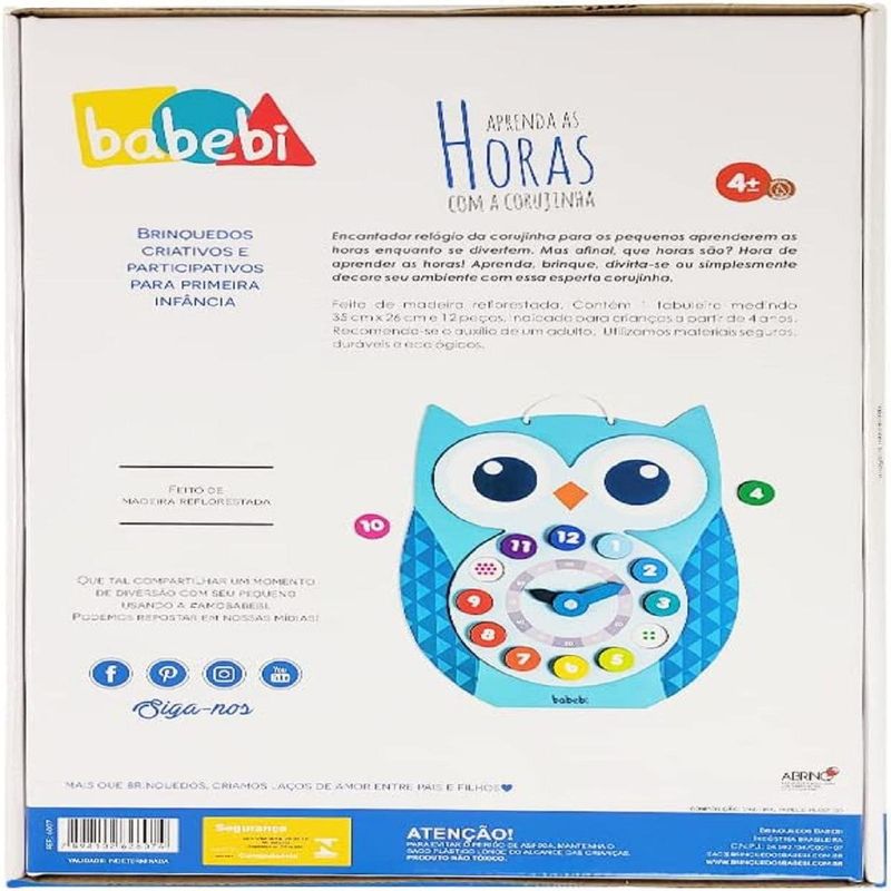relógio babebi da corujinha 6007 (mp)