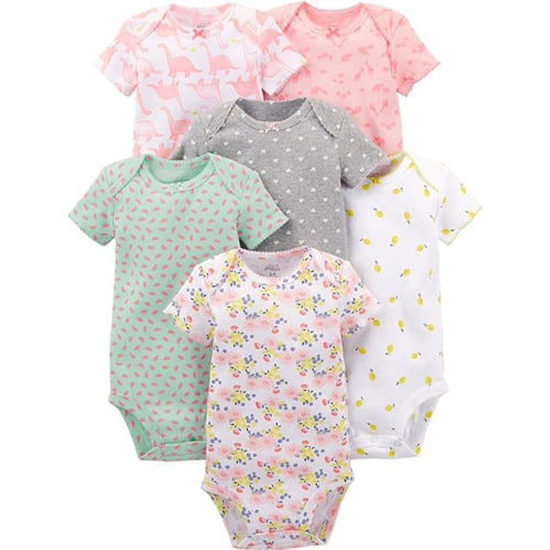 conjunto 5 peças body de manga curta simple joys a-bi