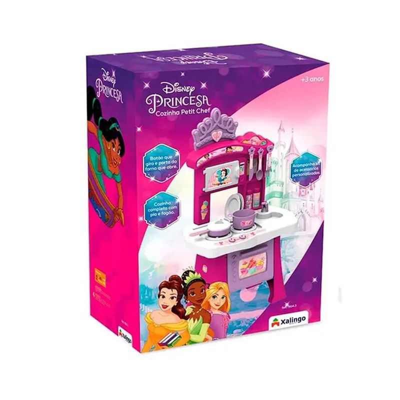 cozinha infantil xalingo petit chef princesas 40x26cm 17276 (mp)