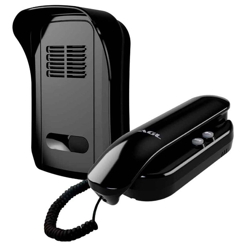 porteiro eletrônico agl p10x preto wifi (mp)