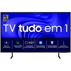 Smart TV Samsung 43" UHD 4K Gaming Hub Controle SolarCell Alexa Built in Preto 43DU7700