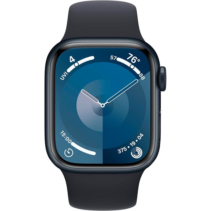 apple watch series 9 gps 41mm pulseira esportiva midnight a-bi