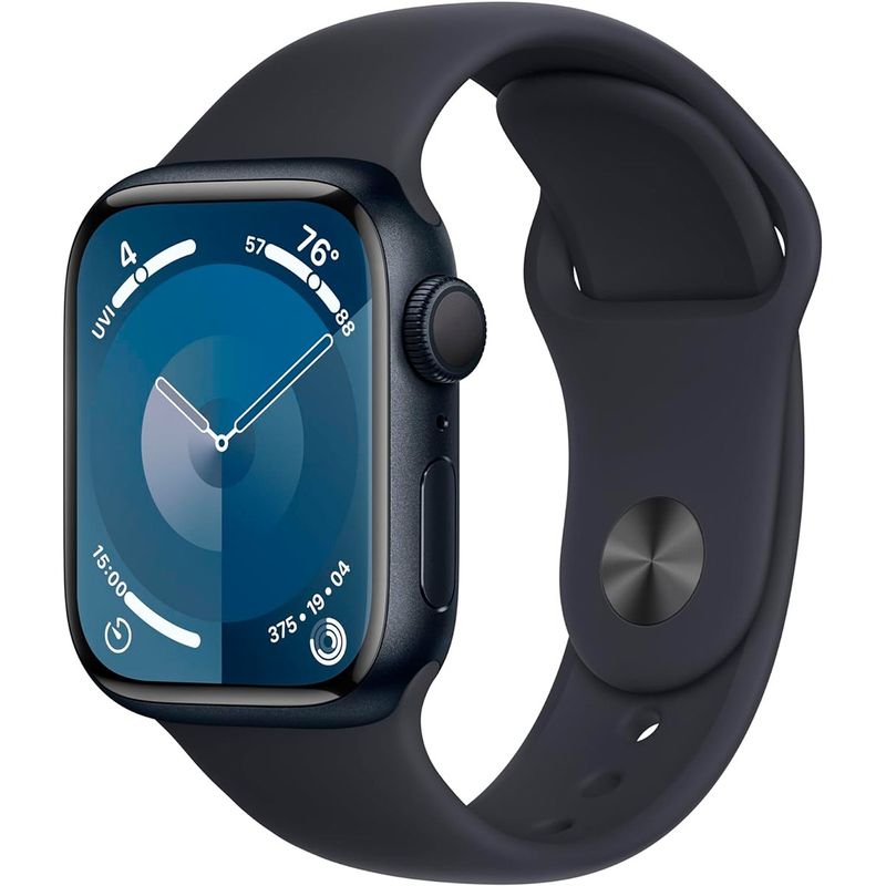apple watch series 9 gps 41mm pulseira esportiva midnight a-bi