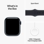 apple watch series 9 gps 41mm pulseira esportiva midnight a-bi