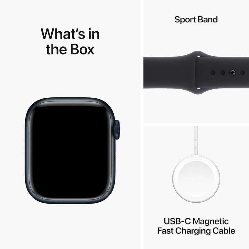 apple watch series 9 gps 41mm pulseira esportiva midnight a-bi