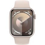 apple watch series 9 gps 45mm pulseira esportiva starlight a-bi