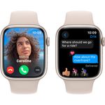 apple watch series 9 gps 45mm pulseira esportiva starlight a-bi
