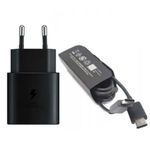 carregador para smartphone usb-c 25w preto