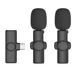 microfone sem fio h'maston mk17 preto com 2 adaptadores (mp)