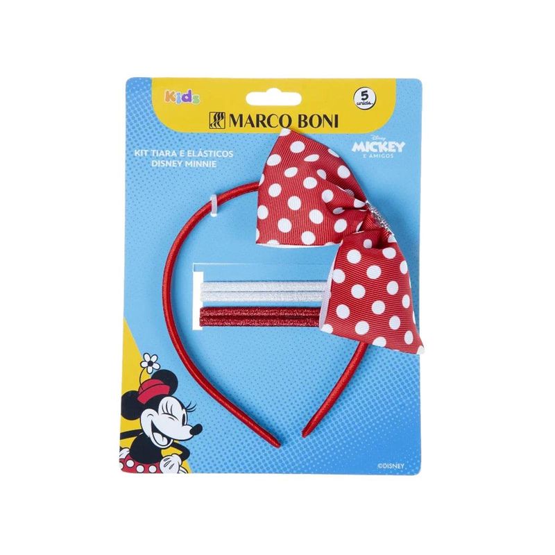 kit tiara e elástico marco boni disney minnie (mp)