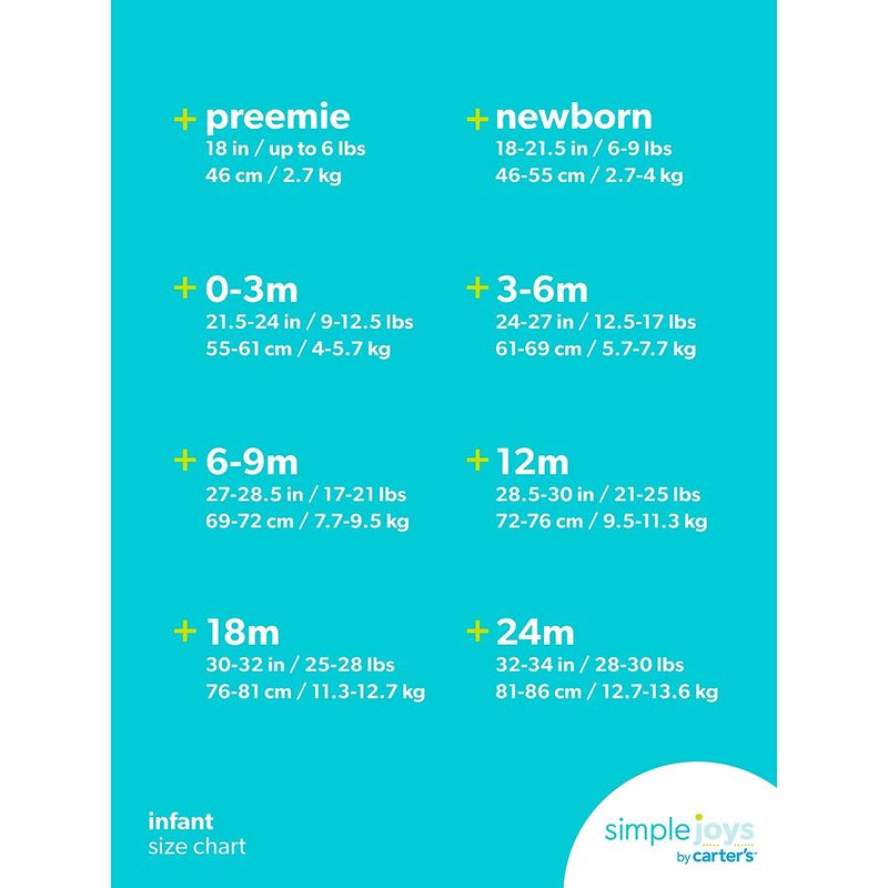 conjunto body 4 peças 24m carter's simple joys listras manga comprida a-bi