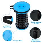 banquinho retrátil telescópico volixod preto e azul a-bi