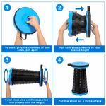 banquinho retrátil telescópico volixod preto e azul a-bi