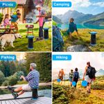 banquinho retrátil telescópico volixod preto e azul a-bi