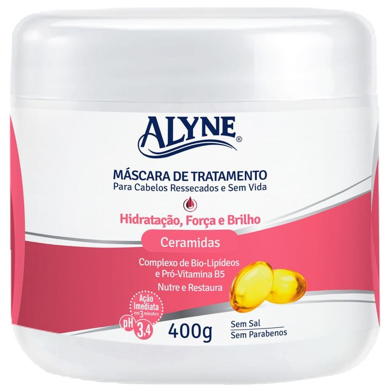 máscara de tratamento alyne hidratação força e brilho 400g (mp)