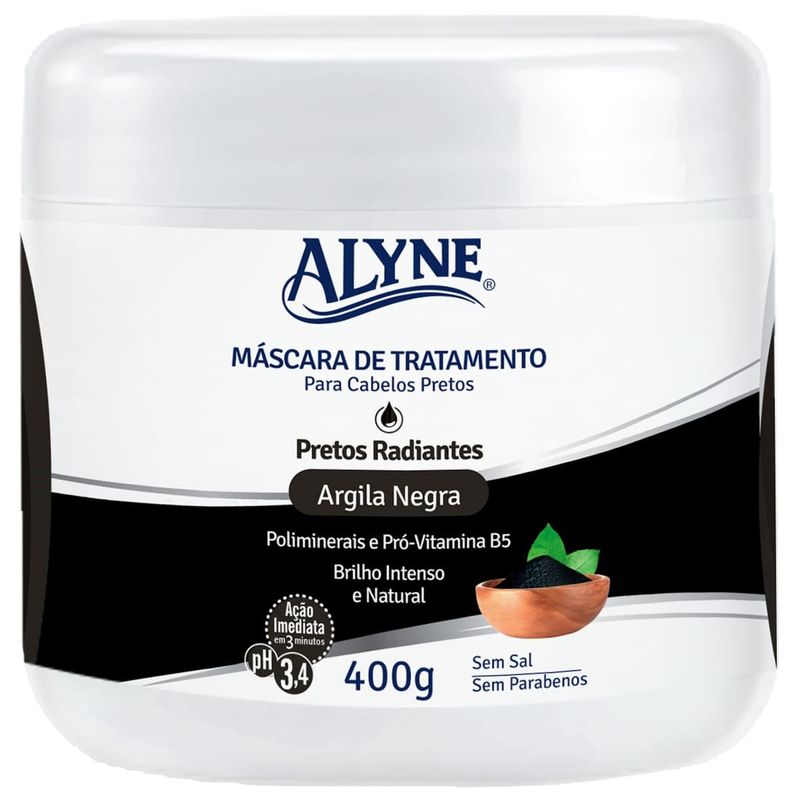 máscara de tratamento alyne pretos radiantes 400g (mp)