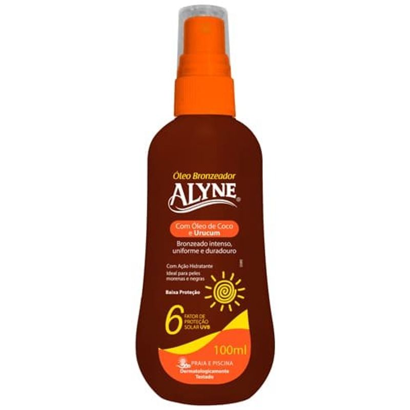 óleo bronzeador alyne fps6 100ml (mp)