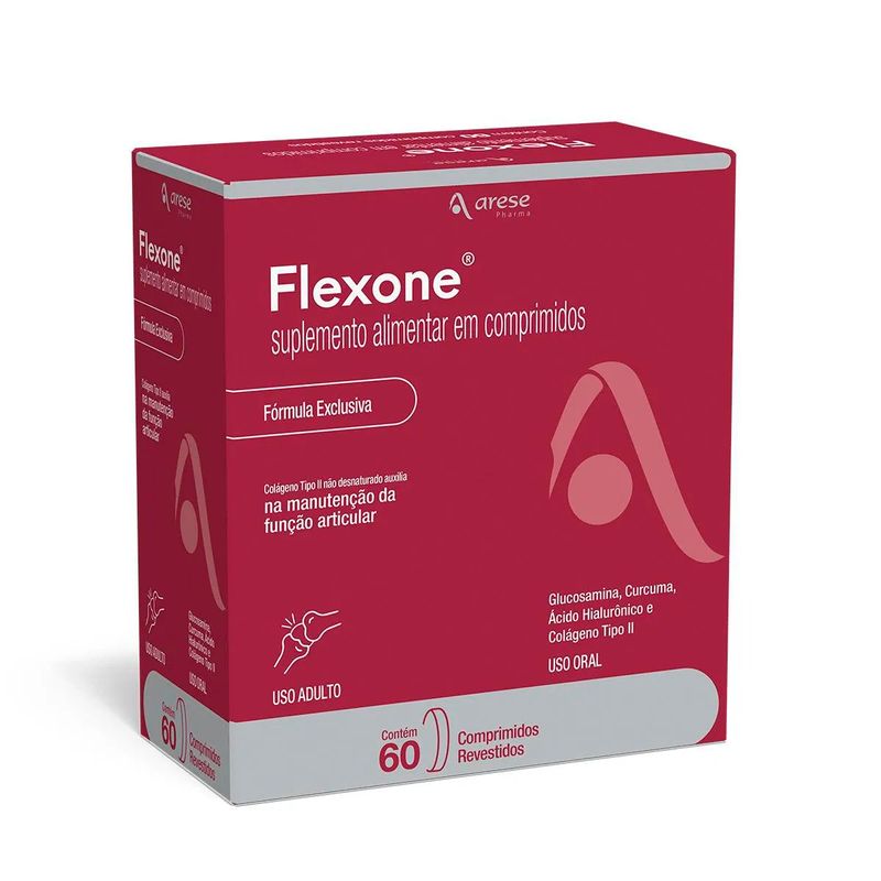flexone 60 comprimidos suplemento alimentar arese pharma