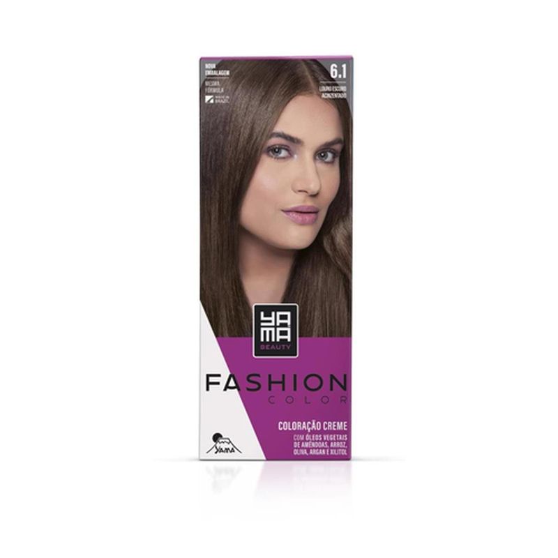kit coloração yama fashion 6.1 louro escuro acinzentado (mp)