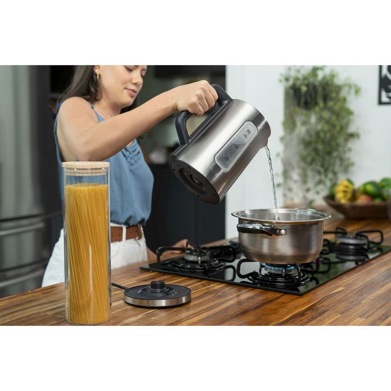 chaleira elétrica black+decker gourmand gris inox 127v kepg-br