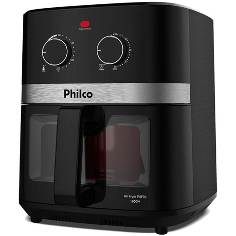 fritadeira philco air fryer redstone 9 litros preto pfr90