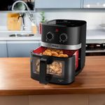 fritadeira philco air fryer redstone 9 litros preto pfr90