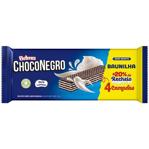 Biscoito Wafer Belma Choconegro Pacote com 90g