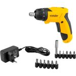 parafusadeira kit 12 peças vonder a bateria 3,6v bivolt pbv120 (mp)