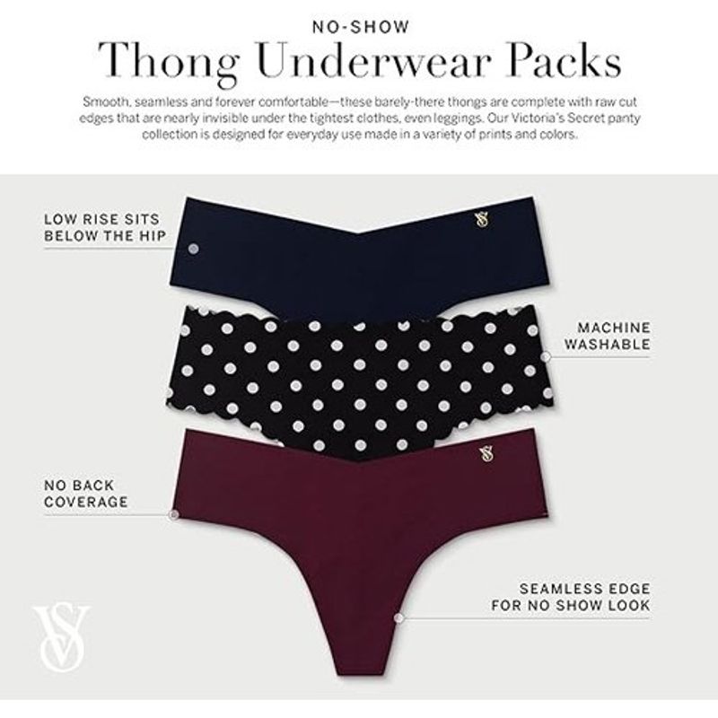 conjunto 5 peças de calcinha victoria's secret xl sortido a-bi