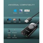 adaptador usb ugreen para p2 com controle de volume cm129 (mp)