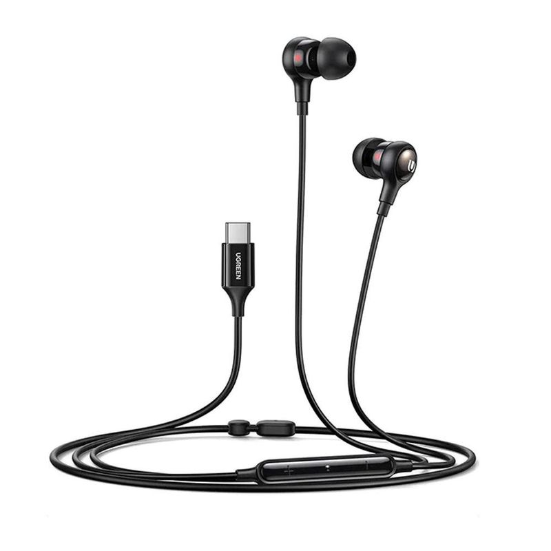 fone de ouvido intra auricular ugreen usb-c ep103 preto (mp)
