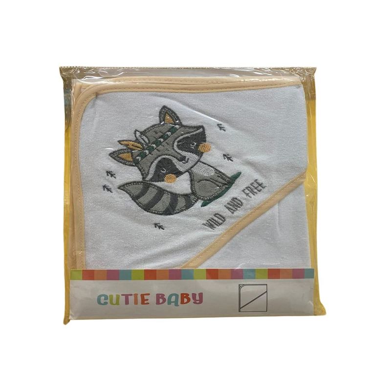 toalha para bebê cutie baby com capuz básica (mp)
