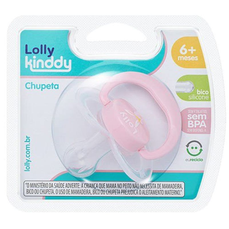 chupeta lolly color silicone redondo t2 rosa (mp)