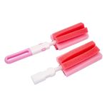 escova de limpeza lolly com esponja rosa (mp)