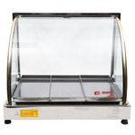 estufa para alimentos edanca eo-3 3 bandejas vitrine curva 110v dourada