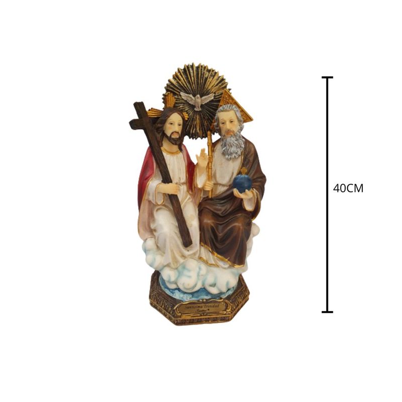 imagem santíssima trindade carvalho 40cm (mp)