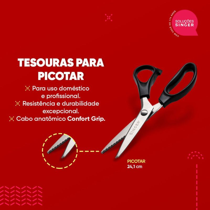 tesoura para picotar singer 24.1cm 250016601