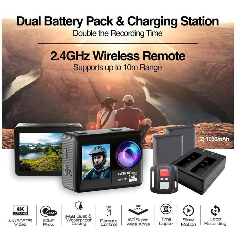 filmadora digital argom action epic 85 4k (mp)