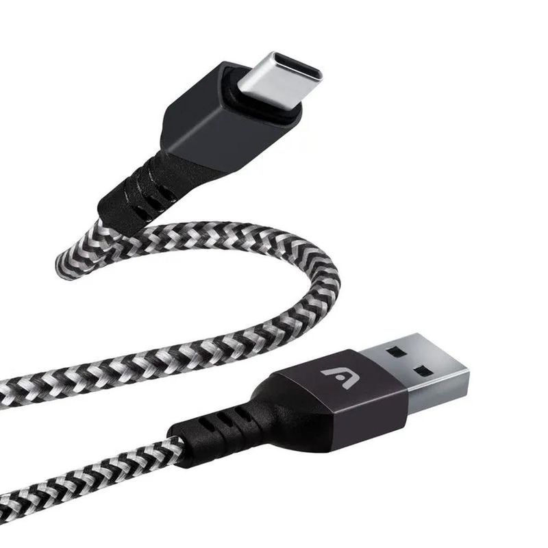 cabo usb argom para usb-c 1.8m dura form nylon arg-cb-0025bk preto (mp)