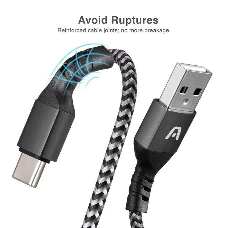 cabo usb argom para usb-c 1.8m dura form nylon arg-cb-0025bk preto (mp)